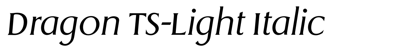 Dragon TS-Light Italic